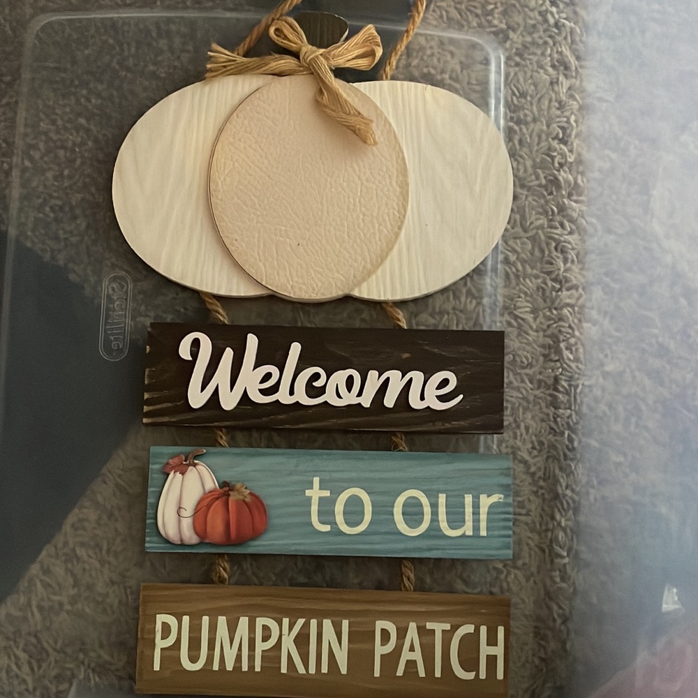 Welcome to our Pumpkin Patch Door Sign